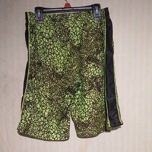 Kids Green Patterned Shorts